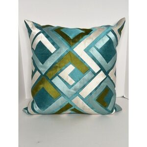 Trina Turk Residential Pillow Cover‎ + Down Insert 20" X 20" Turquoise Green